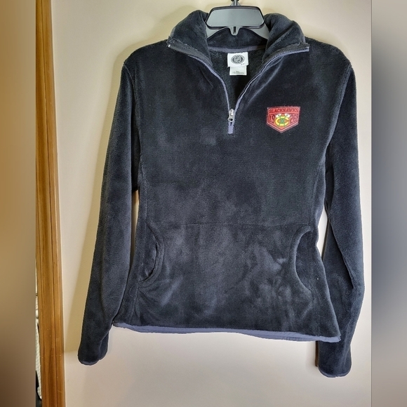 NHL Blackhawks Med fleece 1/4 zip pullover black Hockey - Picture 11 of 16
